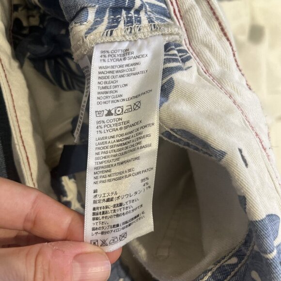 Tommy Bahama Mens 30x32‎ Bleached Sand Weft Side Keys Vintage Slim Jeans Cream - Picture 4 of 14